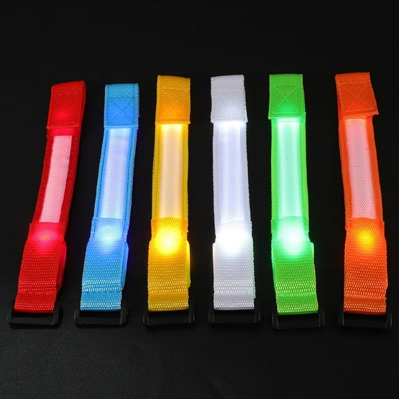 AURARMLET 8Pcs Glow Bracelets Lightweight Wear Resist LED Wristbands for Night Running