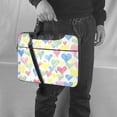 thumbnail image 5 of Lsque Hand Drawn Colored Hearts Pattern Laptop Bag – Portable & Slim Single-Shoulder Computer Case with Adjustable Strap, Protective, Lightweight for 13”/14”/15.6” Laptops, 5 of 8