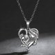thumbnail image 4 of Collar para madre e hija, plata de ley 925, collares con colgante para mamá, te mantienen en mi corazón, joyas de oro rosa para mujer, regalo del día de la madre, 4 of 4