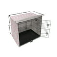 thumbnail image 6 of Floral Dog Crate Cover, Design of Blossoming Flowers in Pastel Tones, Easy to Use Pet Kennel Cover Small Dogs Puppies Kittens, 7 Sizes, Pale Pink Ceil Blue, by Ambesonne, 6 of 6