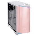 thumbnail image 2 of ATX Case/ ARGB Lighting/ 200mmx2+120mm Black Fan x1/Type Cx1+U3x2+CITA Audio x1/3.5"x2+2.5"x6 / TG Side Panel /Rose Gold AL Bezel+ White Body, 2 of 5