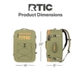 thumbnail image 4 of RTIC Ultra-Dry Duffle Pack, Waterproof, Convertible Shoulder Straps, 60 Liters, Olive & Orange, 4 of 8