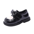 thumbnail image 2 of Girls' Heart Rhinestone Bow Flat Shoes, Soft Sole Casual Mary Janes, Ideal for Daily School Outfits, Weekend Strolls and Small Gathering Occasions Black a 2.5-3 Years, 2 of 6