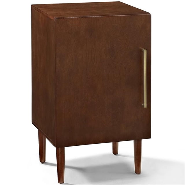 Bowery Hill Modern Engineered Wood Record Player Stand in Mahogany