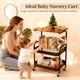 thumbnail image 4 of Carrito Rodante Gmrithaf de 3 Niveles con Ruedas y Tapa de Madera Negra, 4 of 8