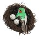 thumbnail image 3 of Conjunto de Estatuas Al de Jardín de Pájaros, de Pájaros Y Huevos de Pájaros con Plumas Artificiales, 3 of 9