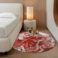 thumbnail image 2 of Ocean Red Octopus Round Area Rug 3Ft Washable Small Circle Rugs for Kitchen Entryway, Nautical Castle Coastal Lighthouse Non-Slip Carpet Floor Mats Indoor Outdoor Carpet Runner Aesthetic Home Decor, 2 of 8