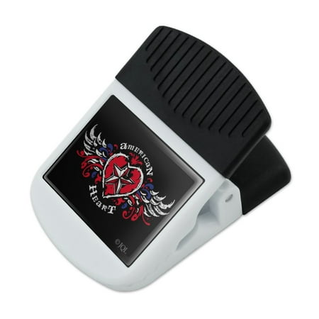 

American Heart Flag Red White Blue Motorcycle Biker Refrigerator Fridge Magnet Magnetic Hanging Hook Note Snack Clip