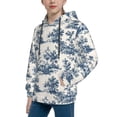 thumbnail image 2 of Picia Vintage Floral 1 Pattern Youth Hoodie - Warm Pullover Sweatshirt with Kangaroo Pocket, Ideal for Boys and Girls-Large, 2 of 6