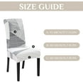 thumbnail image 4 of Chair Covers for Dining Room Set of 6 Stretch Dining Chair Covers Spandex Kitchen Chair Slipcovers Removable Washable Parson Chair Slipcovers(6Pcs,White Lines), 4 of 6