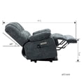 thumbnail image 3 of Spaco Electric Power Lift Recliner Chair, Power Lift Recliner with 8-Point Vibration Massage and Lumbar Heating, Position Up to 350 LBS, Side Pockets, Gray, 3 of 10