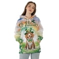 thumbnail image 4 of Happy St. Patrick’s Day Brittany Spaniel with Green Hat Shamrocks Rainbow All Over Print 3D Hoodie Unisex Merch Hoodies Brittany Dog Lover Gifts Idea - 03007, 4 of 6