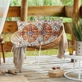 thumbnail image 3 of Boho Pillows Covers 18x18 Inch Set of 2 Bohemian Vintage Carpet Pattern Throw Pillows Brown Blue Ethnic Floral Medallion Decorative Cotton Linen Outdoor Cushion Cases for Home Sofa Living Room Couch, 3 of 6