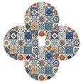 thumbnail image 2 of 15.4" Round Placemat Set of 4 Polyester Fabric Place Mats Non-Slip Dining Kitchen Table Mats for Kitchen Party Decor Various Brightly Colored Shapes, 2 of 5