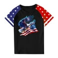 thumbnail image 4 of GERsome Boys Girls T-Shirts 4th of July Patriotic Tops Crewneck Short Sleeve Undershirts for Unisex Kids American Flag Tshirts, 7-8 Years, 4 of 4