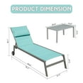 thumbnail image 2 of Lounge Chair Outdoor Set of 2, Outdoor Chaise Lounge Chairs with Side Table & Adjustable Headrest, Outdoor Lounge Chair with 5 Adjustable Position, Patio Chaise Lounge Chair for Beach, Yard, Lake Blue, 2 of 6