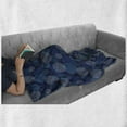 thumbnail image 6 of Abstract Soft Flannel Fleece Throw Blanket, Modern Digital Featured Polka Dots Extravagant Dotted Circles, Cozy Plush for Indoor and Outdoor Use, 50" x 70", Pale Blue Navy Blue, by Ambesonne, 6 of 6