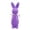 Purple, variant on 8.66 Inch Easter Flocked Bunny Figurine, Colorful Velvet Easter Rabbit Decor with Satin Bow, Orange Color for Easter Table Decorations, Indoor Easter Decor for Home Office Party Shelf Mantel Display