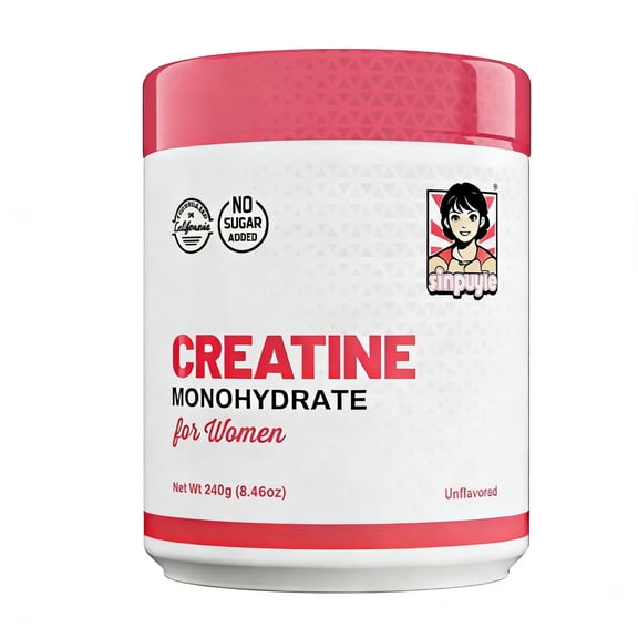 Creatine Monohydrate for Women | 5g Per Serving, Unflavored, No Sugar Added | Supports Muscle Strength, Recovery & Energy | Non-GMO, Gluten-Free | 240g (8.46oz) – 48 Servings