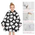 thumbnail image 6 of Halloween Ghost Army Pattern Blanket Hoodies for Kids 6-13YR Oversize Wearable Blanket Hoodies for Boys Girls Teens, 6 of 7