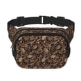 thumbnail image 1 of Fotbe Brown Camouflage Skull Cangurera Cuadrada con Estampado de Doble Capa, Bolsa de Cintura Ajustable Mini para Hombres y Mujeres, 1 of 9
