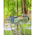 thumbnail image 3 of Fsddascl Yellow Sage Green Floral Outdoor Tablecloth - 60 Inch Round Dining Table Cover, Vintage Summer Bird Botanical Waterproof Outdoor Table Cloth with Umbrella Hole & Zipper for Picnic/Patio, 3 of 7