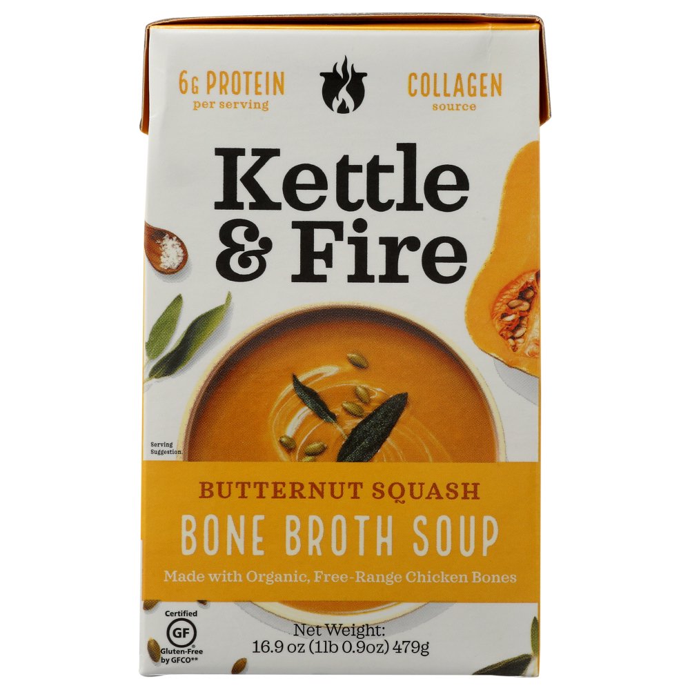 Kettle & Fire Bone Broth Soup, Butternut Squash, 16.9 fl oz Walmart
