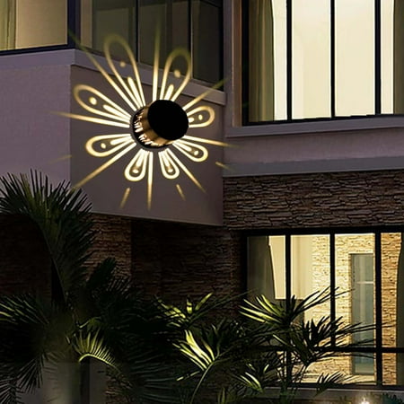 

CHGBMOK 0utside Decorations for Yard on Clearance Solar Light And Shadow Wall Lights Courtyard Garden Lights Decoration LED Lights Peacock Projection Lights