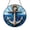 Acrylic 3.5 Inch, variant on Nautical Stained Glass Style Suncatcher, Anchor and Ship Wheel Window Hanging for Coastal Home Decor