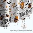 thumbnail image 6 of Trick or Treat Halloween Pattern Shower Curtain 36"x72" ,Bathroom Decorative Shower Curtains Set with 12 Hooks,Modern Waterproof Washable Shower Curtain, 6 of 6