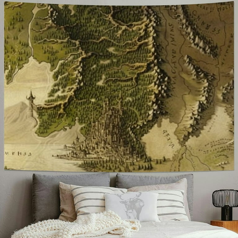 AWERP Middle Earth Map Tapestry Wall Hanging Home Decoration for Bedroom Living Room Painting Walmart