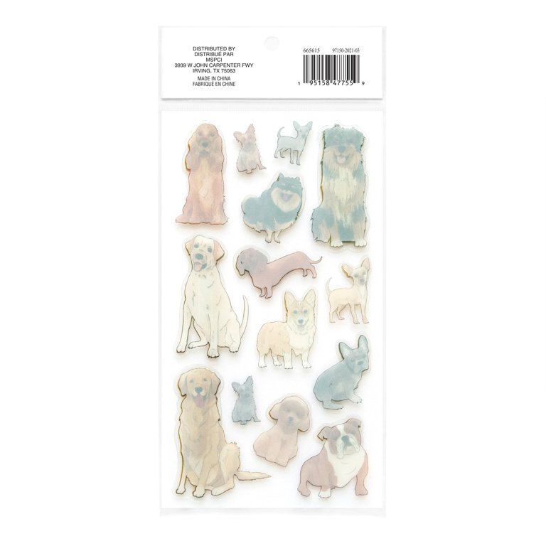 Dog Sticker Sheets (36 Sheets, 648 Pieces)