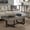 Grey, variant on iNSPIRE Q Nadian Industrial Coffee Table with 2 Drawers, Black