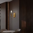 thumbnail image 3 of 3W Vintage Candlestick Wall Sconce E14 Base Metal Wall Light for Fixture Bedroom Living Room Hallway Bronze, 3 of 6