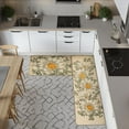 thumbnail image 5 of Spring Kitchen Rug Set of 2, Non-Slip Absorbent Door Mats Seasonal Daisy Decorative Kitchen Floor Mat 17x29 and 17x47 Inch DM143, 5 of 6