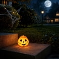 thumbnail image 4 of Lidded Jack O Lantern Pumpkin Candy Bucket Halloween Decorations, Portable Handle Plastic Pail for Halloween Party Indoor Gothic Home Decor, 4 of 6