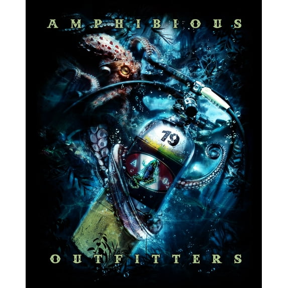 Amphibious Outfitters T-shirt - Scuba Diving - Octo Dive