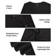 thumbnail image 2 of CASSIE LIZ Plus Size Shirts 4X Long Sleeve Womens Tops Fall V Neck Black Tunics Fashion Loose Fit Tee Winter Blouses Casual Pullovers 4XL 24W 26W, 2 of 3