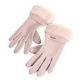 thumbnail image 2 of Winter Gloves, Women's Touchscreen Thermal Gloves, Fleece Lined Windproof Cuff Gloves, Daily Gloves for Women, Cold Weather, Outdoor & Indoor, Cute & Warm, Gifts Baberdicy, Ideal for Women, 2 of 4