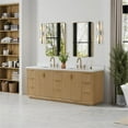 thumbnail image 3 of Cadiz 84" Double Bath Vanity in Washed Ash Grey with White Composite Stone Top, 3 of 16