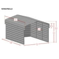 thumbnail image 4 of Arrow 10 x 15 x 7 ft Charcoal Steel Carport With 3 Wall Kit, 4 of 19