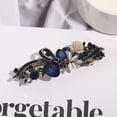 thumbnail image 3 of 4 colores de pasadores de pelo con flores de cristal y pedrería para mujer; pasador de resorte con perlas; metal de cobre electrochapado; para uso diario, fiestas y bodas, 3 of 3