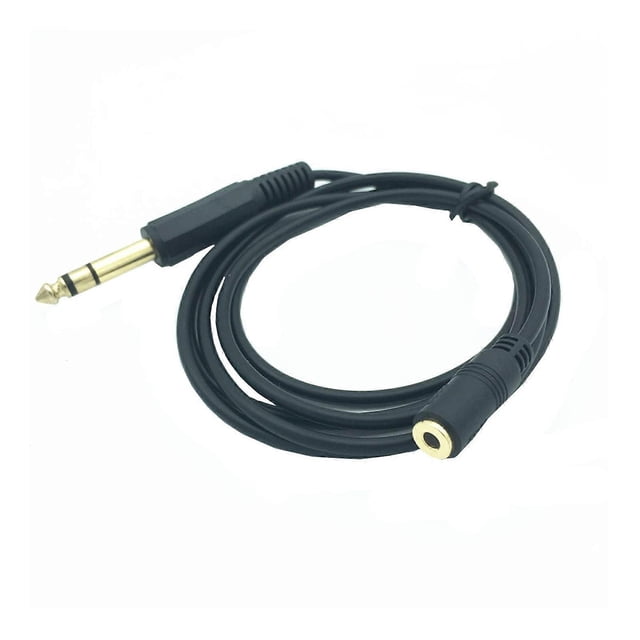 1/4 Inch to 1/8 Inch Stereo Headphone Cable 6.35mm Male to 3.5mm Female Adapter Corrosion Resistant Gold Plated Plugs