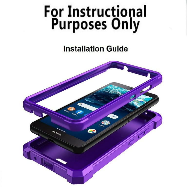 Tempered Glass Nokia Full Body Cover ExoGuard For Nokia X100 Case