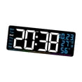 thumbnail image 4 of Reloj de pared digital práctico con calendario para sala de estar, dormitorio interior Azul, 4 of 9