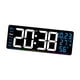 thumbnail image 4 of Reloj de pared digital con pantalla semanal, resistente, decorativo, calendario, despertador LED Azul, 4 of 9