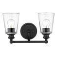thumbnail image 4 of Ceil 2-Light Matte Black Vanity, 4 of 5