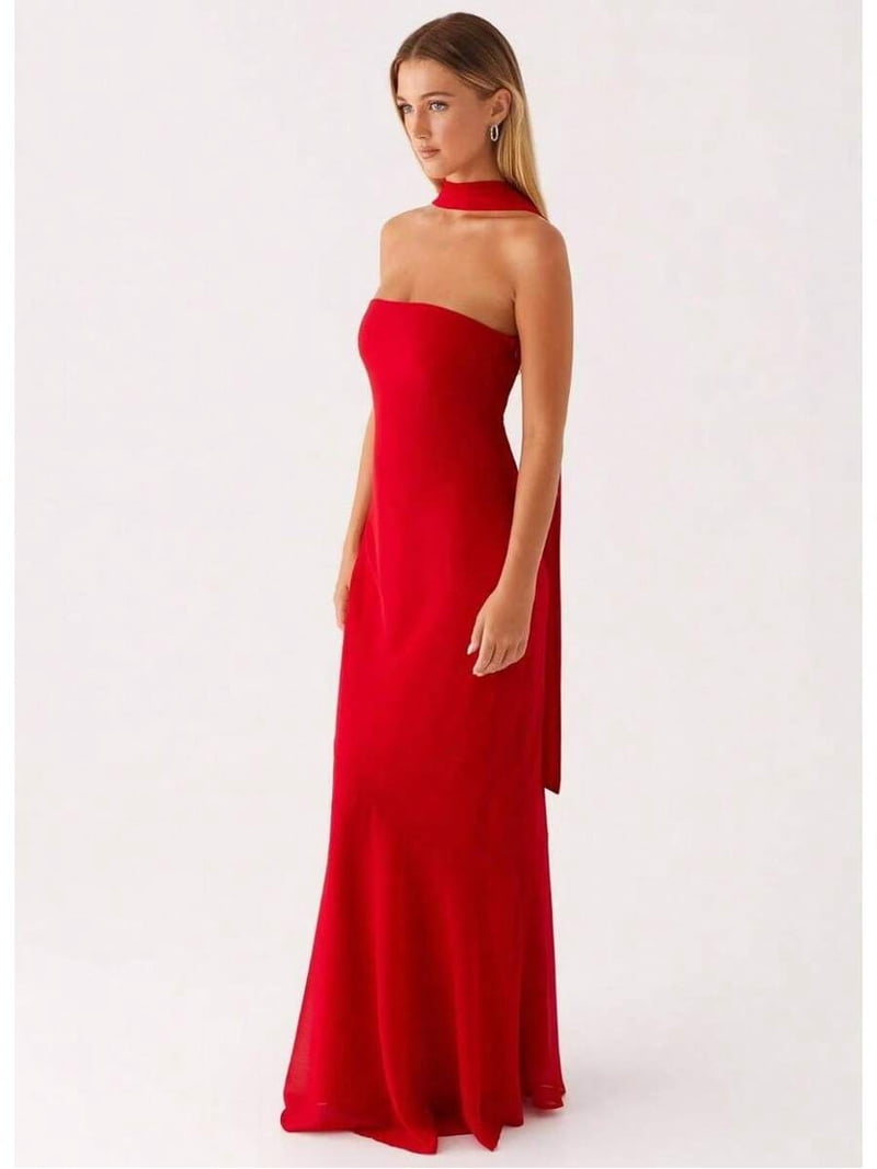 halter choker dress TOM FORD Plunging Keyhole Choker Halter Gown