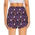 thumbnail image 4 of Xecao's Halloween Sweet Candy for a double-layer running short for women, perfect for gym, tennis, and more, featuring a convenient pocket., 4 of 9