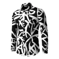 thumbnail image 1 of Camisa De Manga Larga De Moda Estampada Irregular Para Hombr, 1 of 5